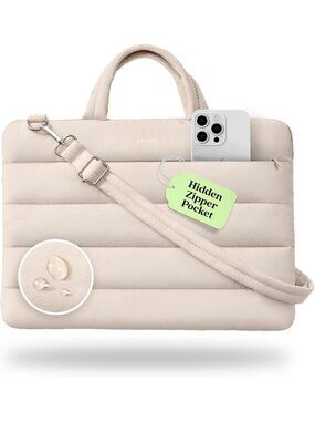 Stylish 15-16" Laptop Sleeve with Strap & Handle | Fits MacBook & Dell, Women’s